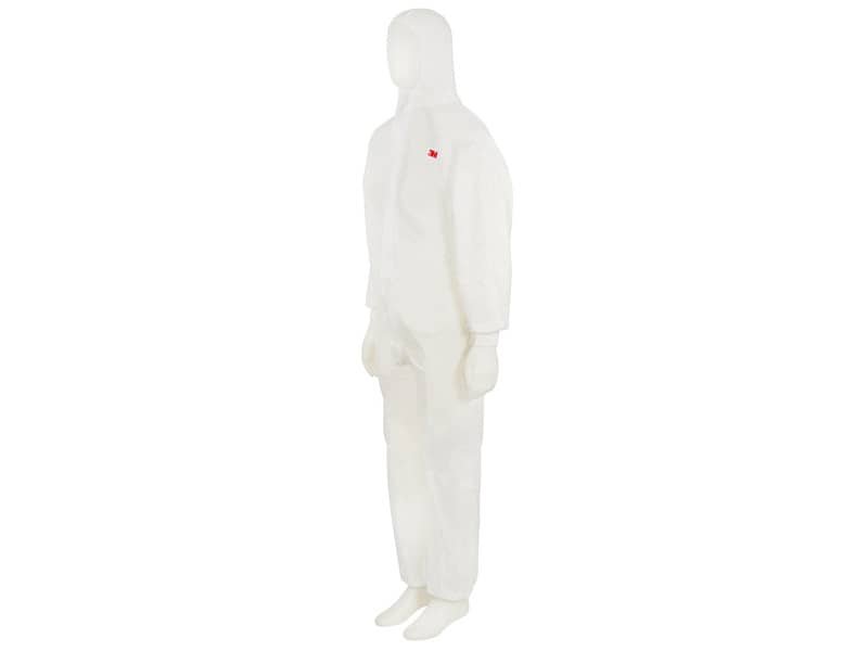 Tuta da lavoro di protezione 3M colore bianco con pannello posteriore verde bianco-verde M – 4520 M