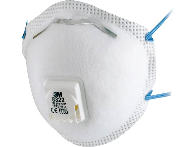 Respiratore monouso a conchiglia 3M 8300 Comfort FFP2 con valvola Conf. 10 pezzi – 8322