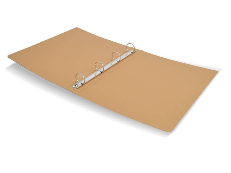 Raccoglitore 4 anelli tondi 30 mm EURO-CART Eco avana – 23×32 cm – Dorso 4 cm – CAECO04-30AV