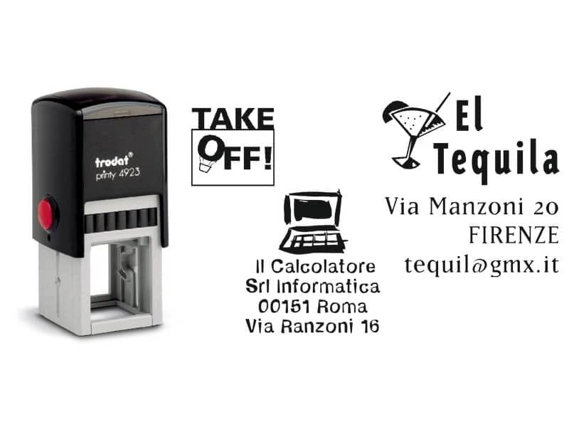 Timbro autoinchiostrante Trodat PRINTY 4923 in plastica 30×30 mm nero – 69846
