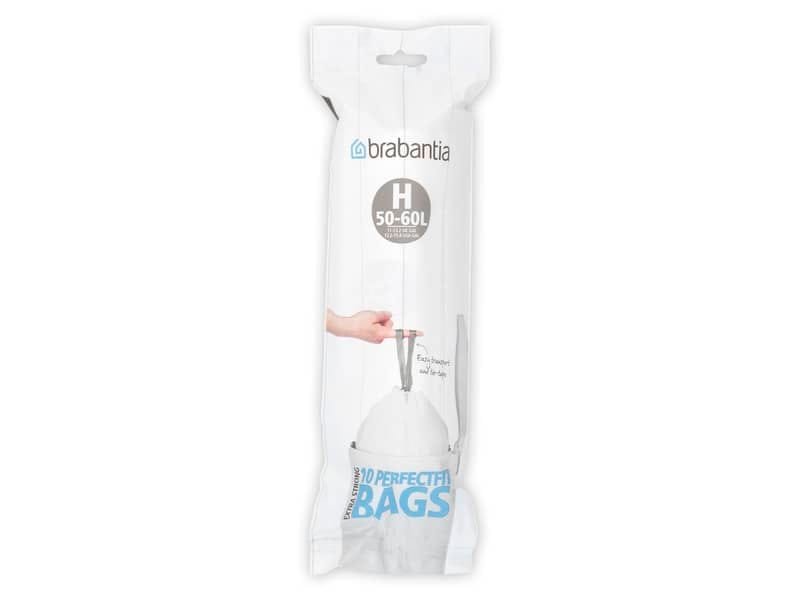 Sacchetti PerfectFit Brabantia codice H 50-60 litri – bianco rotolo da 10 sacchetti – 246784