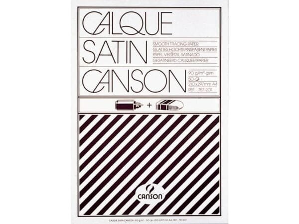 Blocco da disegno Canson carta lucida satinata 50 fogli 90/95 g/mý A4 C200757201