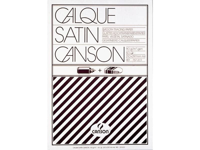 Blocco da disegno Canson carta lucida satinata 50 fogli 90/95 g/mý A4 C200757201