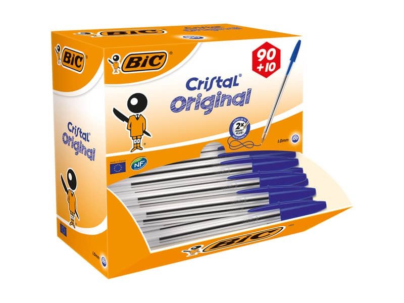EC – Penne a sfera BIC Cristal M 1 mm blu – value pack 90+10 – 942910
