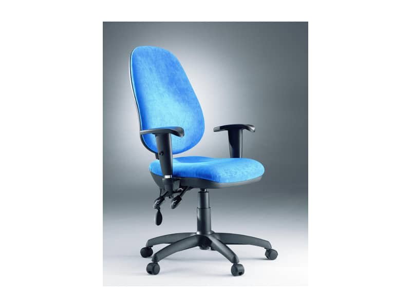 Sedia operativa girevole Unisit Oberon OBOB – rivestimento Eco blu OBOB/EB