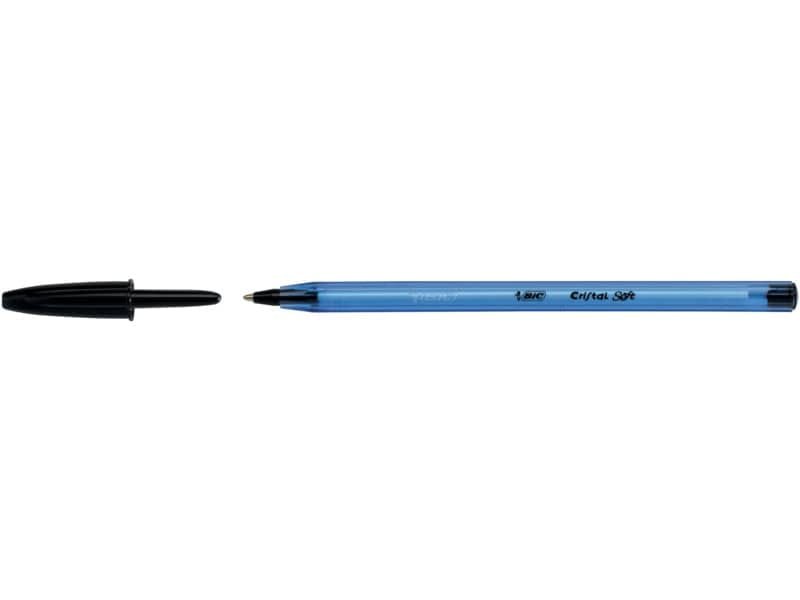 Penna a sfera BIC Cristal Soft M 1,2 mm nero 951433