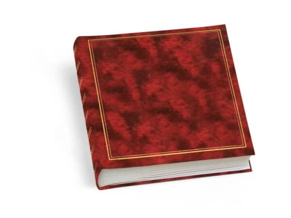 Album portafoto Lebez 40 fogli con velina f.to 25x30 cm rosso 0380-R