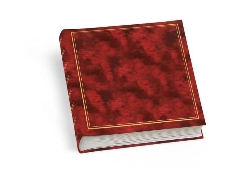 Album portafoto Lebez 40 fogli con velina f.to 25×30 cm rosso 0380-R