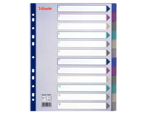 Divisore Esselte Intercalare 12 tasti A4 Maxi 20649