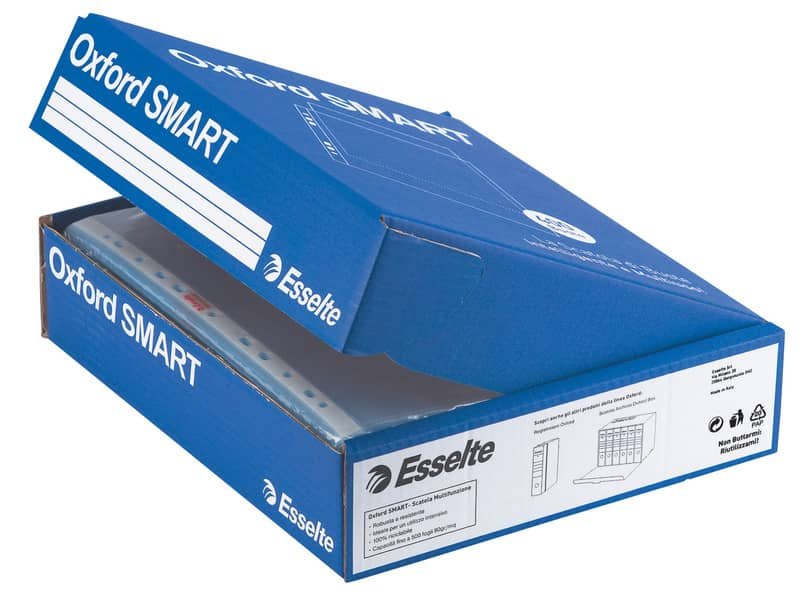 Scatola contenitore con 400 buste Esselte Office Antiriflesso PP 22×30 cm 22×30 cm conf.400 – 391098100