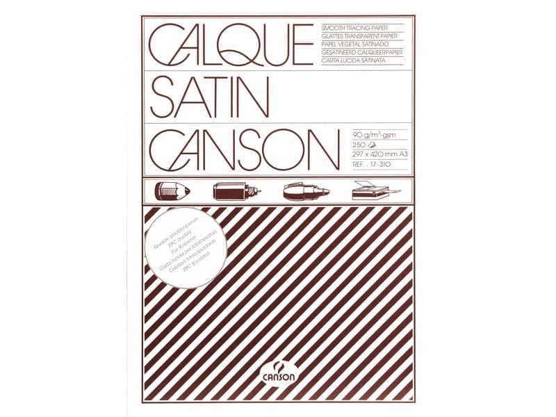 Carta lucida Canson Calque Satin 90/95 g/mý A3 Conf. 250 pezzi – C200017310