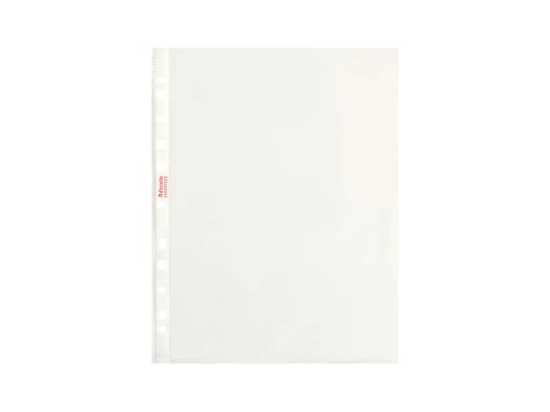 Buste a perforazione universale Esselte Deluxe – PP lucido 22×30 cm – finitura liscia – conf. 100 pz – 395697500