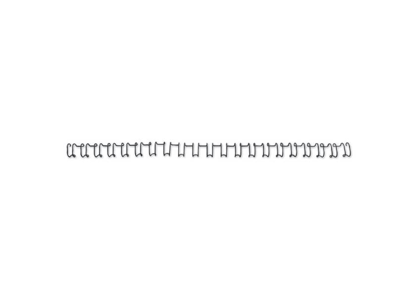 Spirali metalliche a 21 anelli GBC WireBind 8 mm A4 nero conf da 100 spirali – IB165122