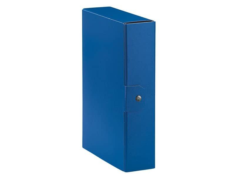 Cartelle portaprogetti Esselte C28 EUROBOX dorso 8 cm presspan biverniciato blu  – 390328050