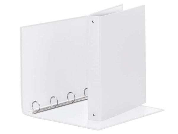 Raccoglitore Esselte Meeting a 4 anelli tondi 30mm cartone rivestito in PP bianco 22x30cm dorso 4cm - 395792904