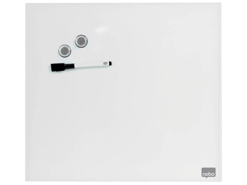 Lavagna bianca magnetica in vetro Nobo Diamond cancellabile 30×30 cm 1903956