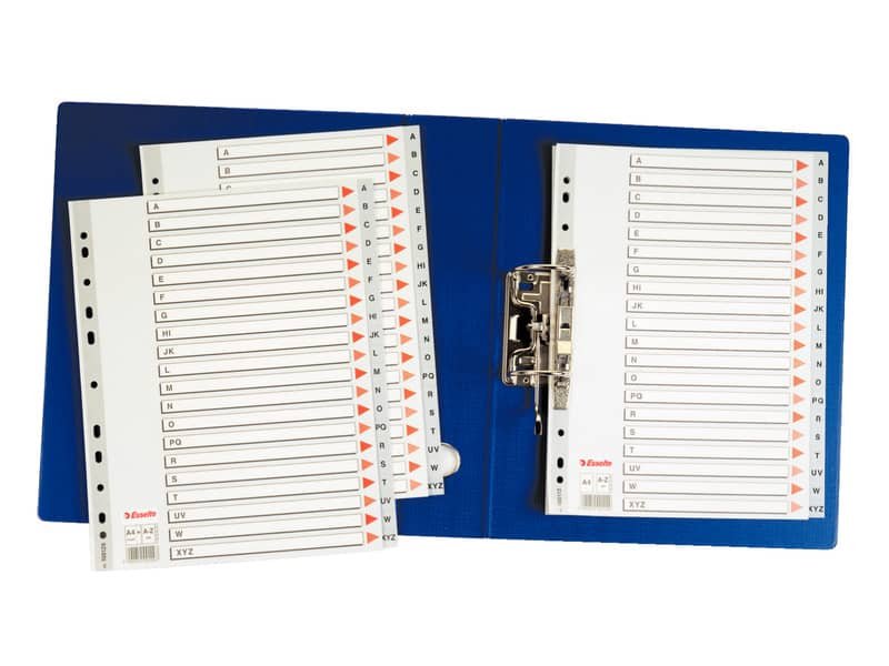 Divisore per rubrica Esselte alfabetica A-Z A4 100112