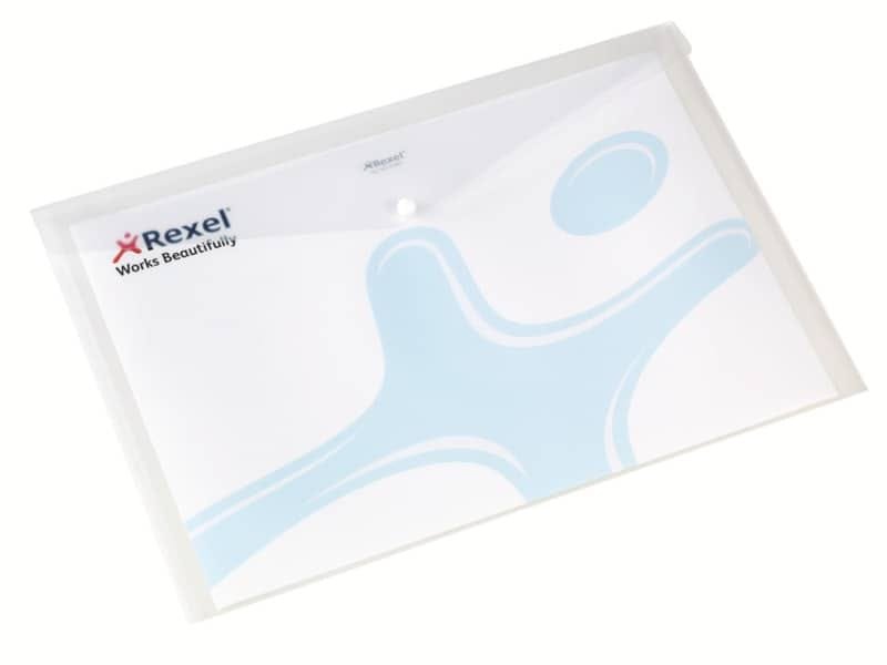 Buste trasparenti con bottone Rexel Ice 32,3×45,8 cm A3 conf. da 5 – 16131WH