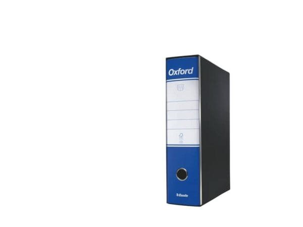 Registratore con custodia Esselte G85 Oxford protocollo 29,5x35 cm - dorso 8 cm blu - 390785050