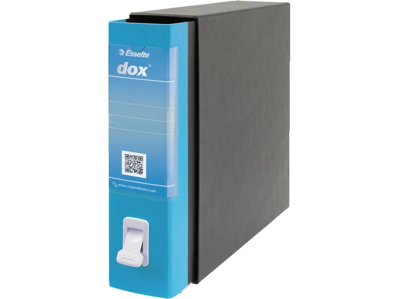 Registratore a leva DOX2 Protocollo 28,5×35 cm – dorso 8 cm blu chiaro D26201