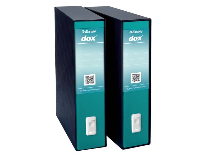 Registratore a leva DOX2 Protocollo 28,5×35 cm – dorso 8 cm verde mare D26212