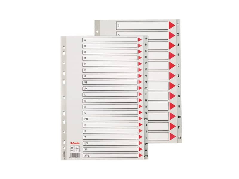 Divisori per rubrica Esselte alfabetica A-Z A4 maxi 100129