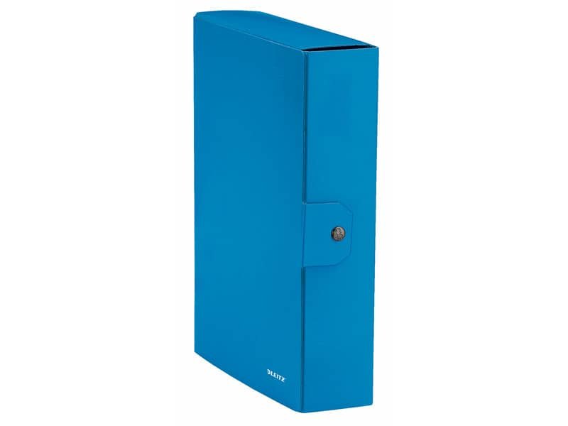 Scatola portaprogetti Leitz WOW in cartone – dorso 8 cm – formato 25×35 cm azzurro metallizzato – 39670036
