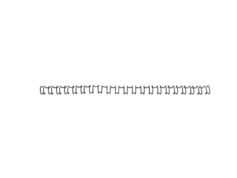 Spirali metalliche a 21 anelli GBC WireBind 6 mm A4 nero conf da 100 spirali – IB165023
