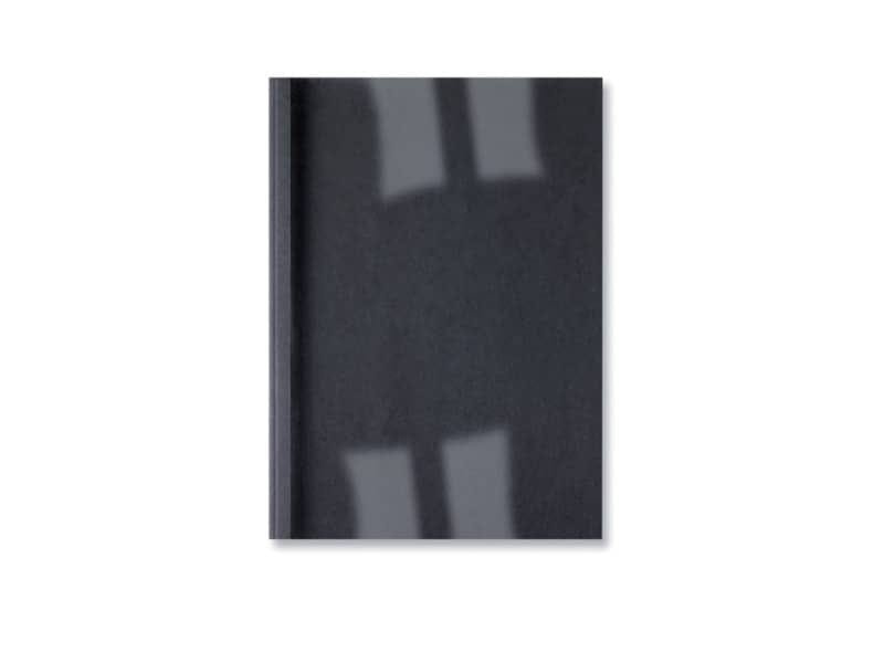Copertine termiche per rilegatura GBC con dorso da 3 mm in pvc e cartoncino a4 nero  conf da 100 copertine – IB451614