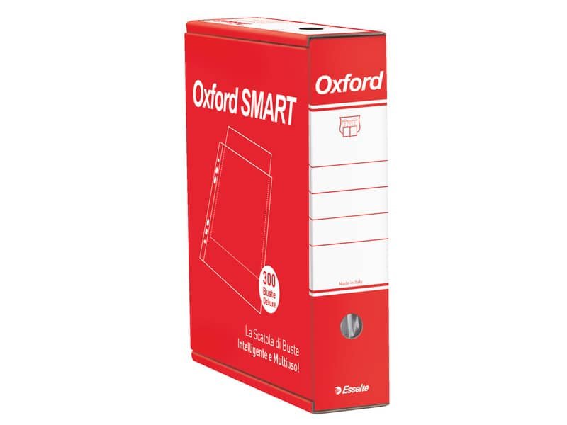 Buste a perforazione universale goffrate Esselte OXFORD SMART PP antiriflesso 22×30 cm conf.300 – 391098600