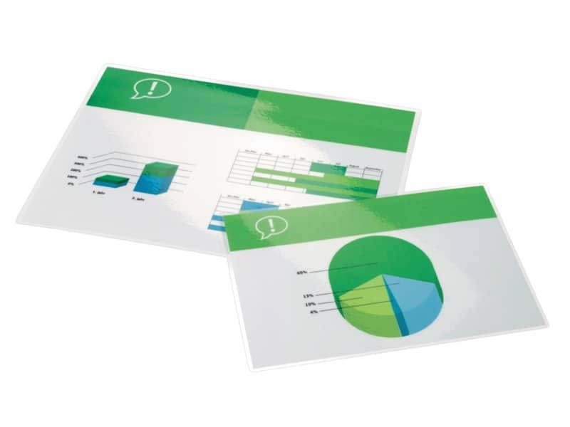 Pouches per plastificatrici a caldo GBC 2×100 æm finitura lucida A4 21,6×30,3 cm Conf. 100 pezzi- 3740306