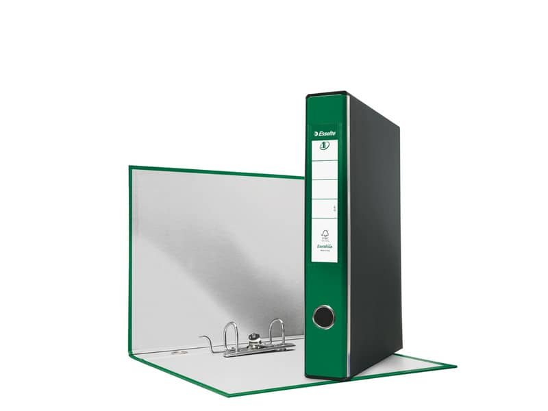 Registratore con custodia Esselte G54 Eurofile protocollo dorso 5 cm cartone rivestito in PP verde – 390754180