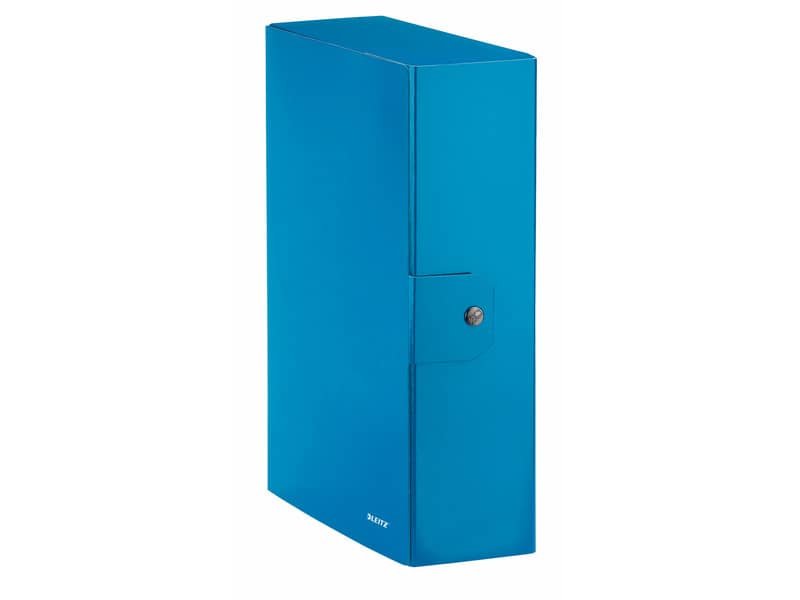Scatola portaprogetti Leitz WOW in cartone – dorso 10 cm – formato 25×35 cm azzurro metallizzato – 39680036