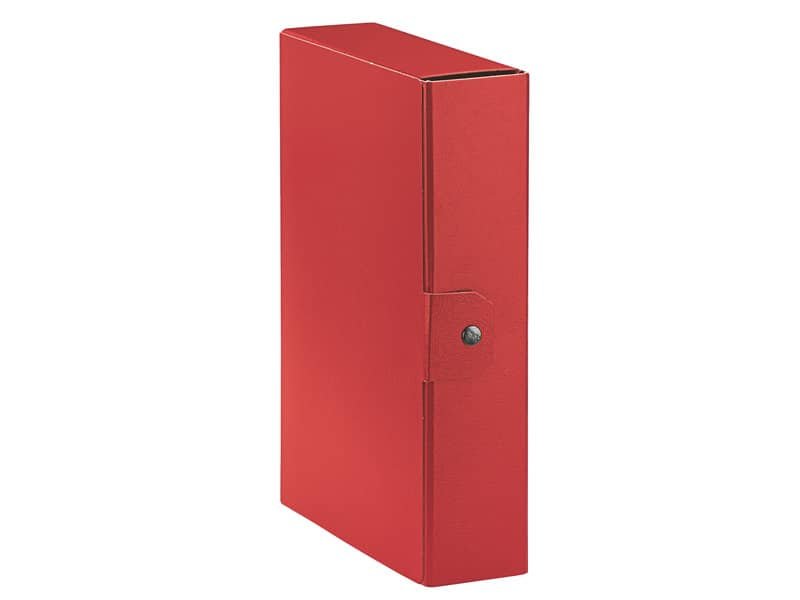 Cartelle portaprogetti Esselte C28 EUROBOX dorso 8 cm presspan biverniciato rosso – 390328160