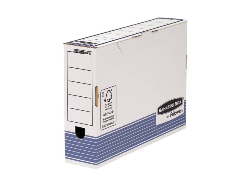 Scatole archivio FELLOWES Bankers Box© System 8,5×36,6×25,8 cm blu/bianco legal 0023701