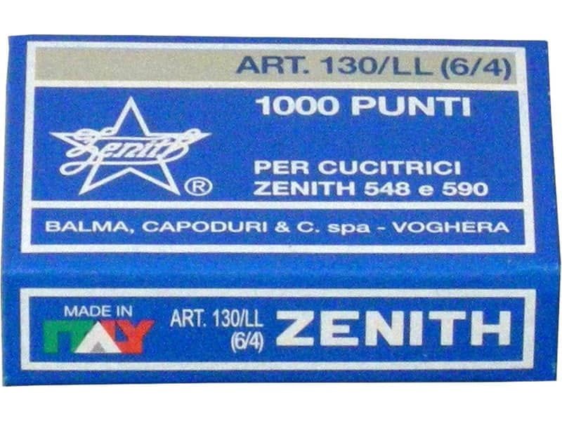 Punti metallici ZENITH 130/LL 6/4  Conf. 1000 punti – 0301306401