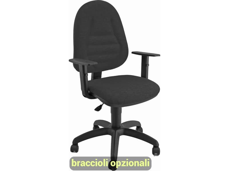 Sedia operativa girevole Unisit Metis MTPRO Eco Smart – rivestimento microfibra nero – MTPRO/MN