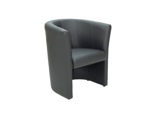 Poltroncina attesa 1 posto Unisit Monia MO1 - struttura in legno - rivestimento ecopelle nero - MO1/KN