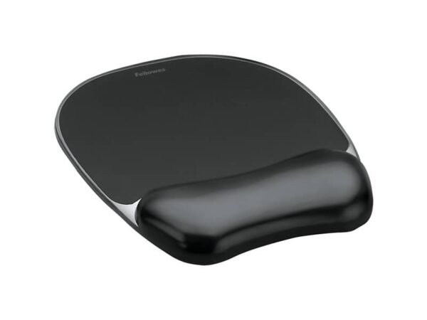 Tappetino mouse con poggiapolsi FELLOWES Crystal? Gel nero 20,2 x 23,5 x 2,5 cm - 9112101