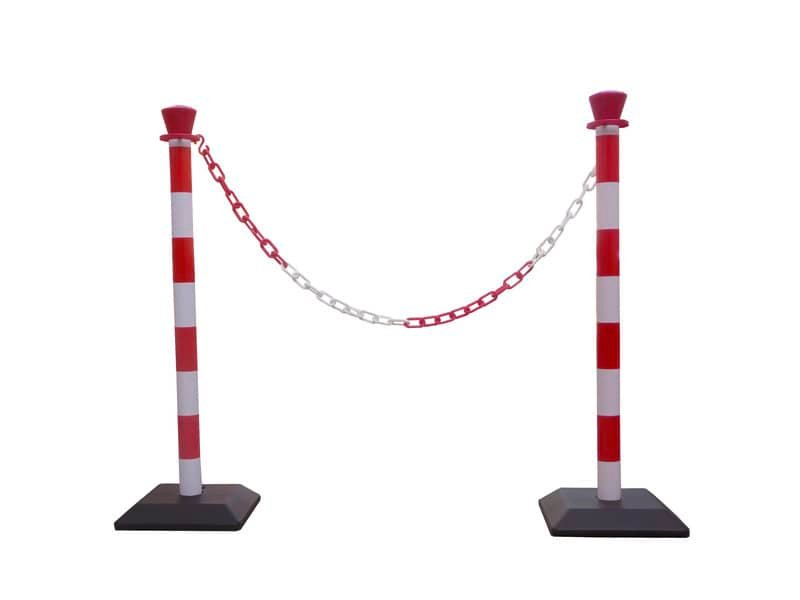 Colonnina segnaletica in ABS Viso 950×50 mm bianco/rosso PPCSET40RB