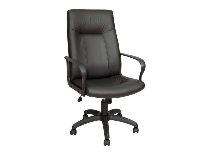 Poltrona direzionale girevole Unisit Eridanus ERP Eco Smart schienale alto – rivestimento pelle nero – ERP/PN