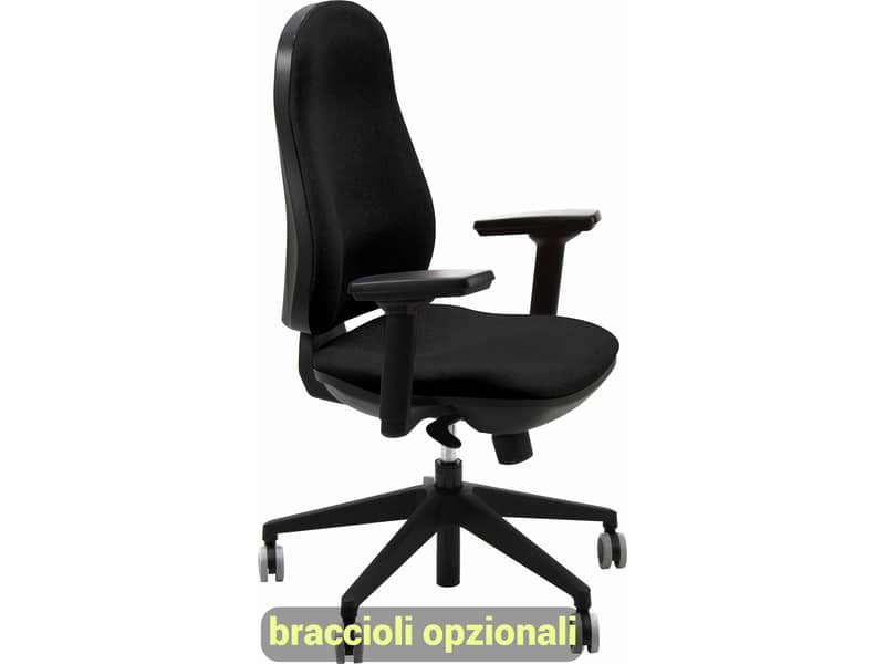 Sedia operativa girevole Unisit Ariel AIER Eco smart rivestimento ignifugo – nero – AIER/IN