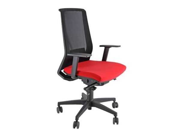 Sedia semidirezionale girevole Unisit Light LLN traslatore sedile rivestimento ignifugo rosso - con braccioli LLN/BR/IR