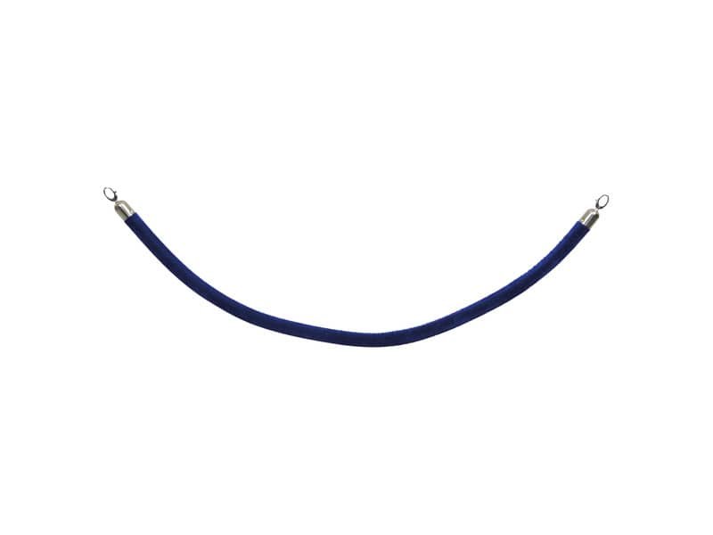 Cordone in velluto Securit© con finiture in cromo 1,5 m blu RS-CLRP-CHBU