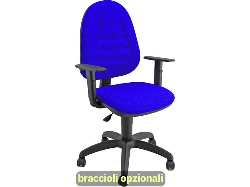 Sedia operativa girevole Unisit Metis MTPRO Eco Smart – rivestimento microfibra blu – MTPRO/MB