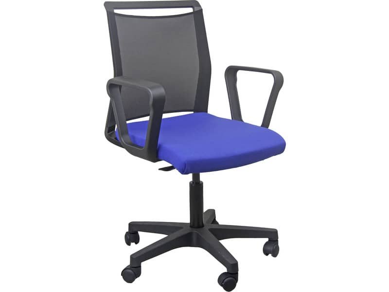 Sedia semidirezionale girevole Unisit Light LLN traslatore sedile rivestimento ignifugo blu – con braccioli – LLN/BR/IB