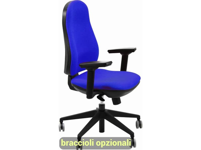 Sedia operativa girevole Unisit Ariel AIER Eco smart rivestimento ignifugo – blu – AIER/IB