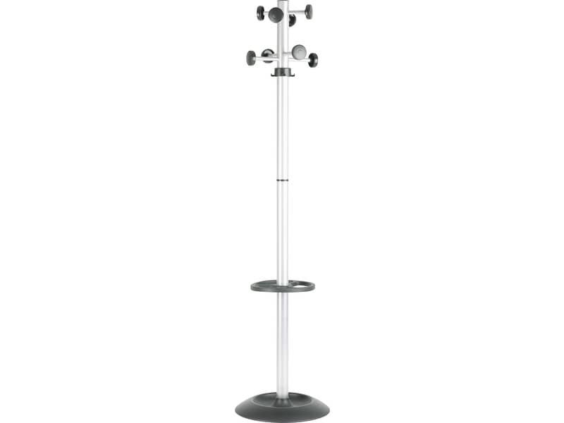 Appendiabiti da terra Unisit Totem con portaombrelli  h. 172 cm – 8 appendini grigio – APUTO/G