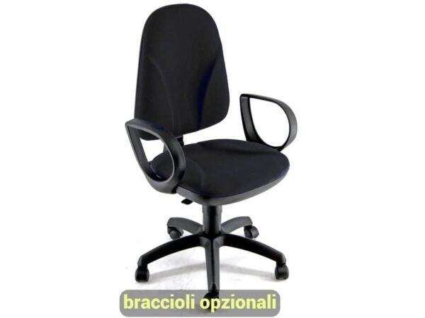 Sedia operativa girevole Unisit Team TMTMI Eco smart - schiuma sagomata - rivestimento Eco nero - TMTMI/EN