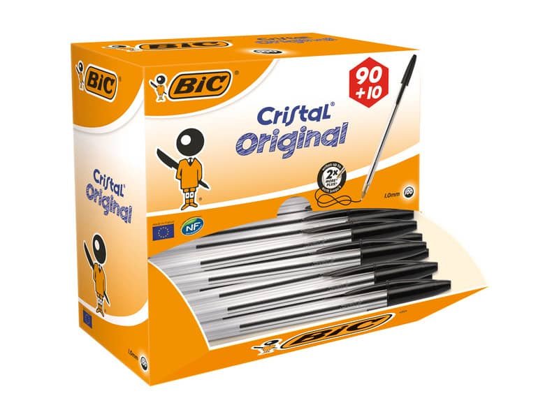 EC – Penne a sfera BIC Cristal M 1 mm nero value pack 90+10 – 942911